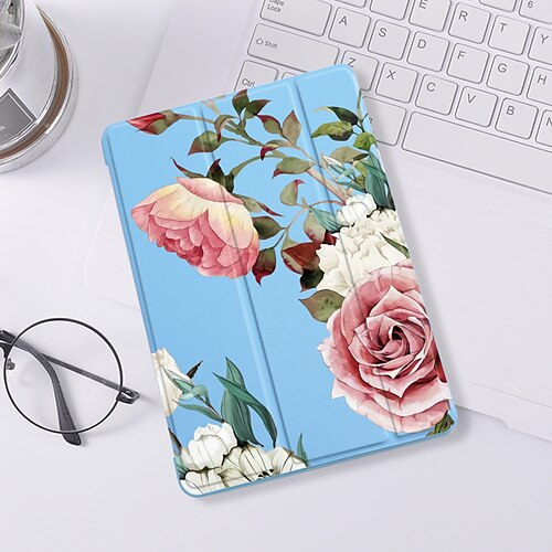 

Tablet Case Cover For Apple iPad mini 5th 4th 3rd 2nd 1st 7.9'' with Stand Flip Smart Auto Wake / Sleep Graphic Flower Silicone PU Leather