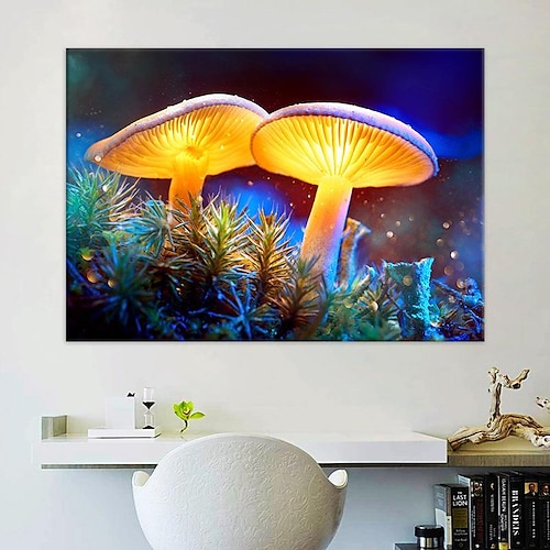 

1 Panel Abstract Prints Posters/Picture Fantasy Mushroom Modern Wall Art Wall Hanging Gift Home Decoration Rolled Canvas No Frame Unframed Unstretched Multiple Size
