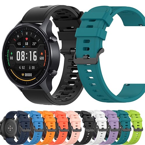 

22 mm hurtigutløser silikonrem for xiaomi mi watch sport color edition silikonbånd