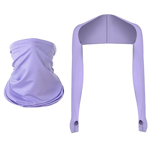 

2pcs Outdoor Sun Protection Headscarf Summer Ice Silk Dust Mask Riding Sleeve Head Neck Collar Scarf Thin Magic Face Towel
