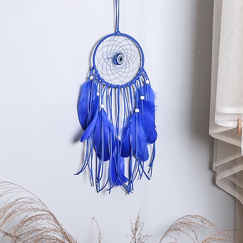 

Dream Catcher Wind Chime Wall Decoration Hand Woven Feather Eye Pendant Shop Dream Catcher European Decorative Wall Hanging