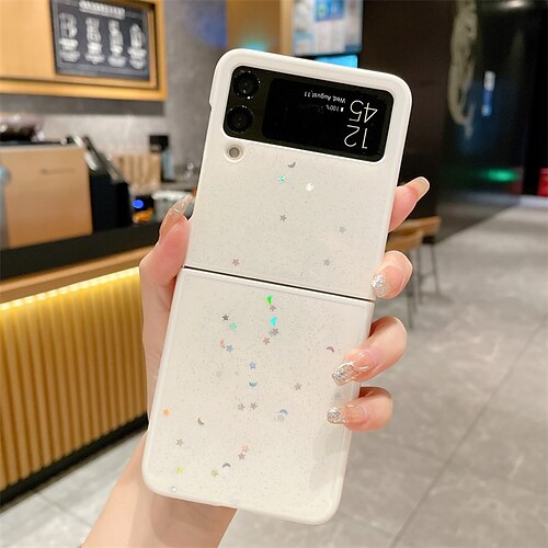 

Phone Case For Samsung Galaxy Back Cover Z Flip 3 Portable Detachable Glitter Shine Glitter Shine PC