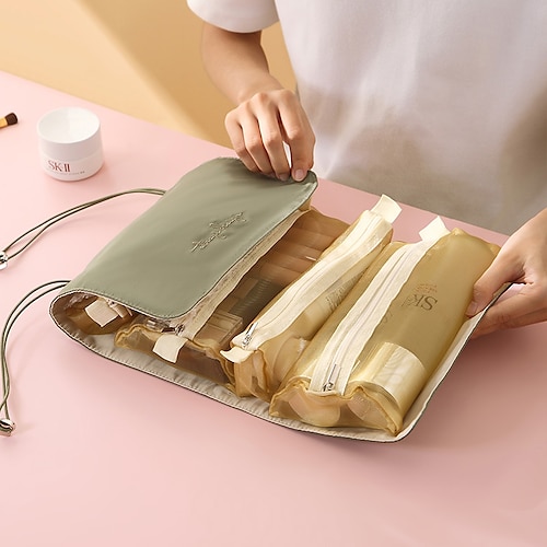 

Cosmetic Bag Women's Portable Travel Large-capacity Toiletries Brush Storage Bag