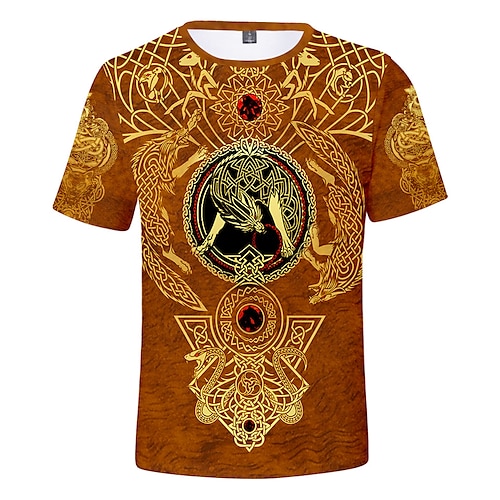 

Vikings Guerreiros Japonesa/Curta Anime Desenho Anime Harajuku Arte Gráfica Kawaii Camiseta Para Homens Mulheres Unisexo Adulto Impressão 3D 100% Poliéster