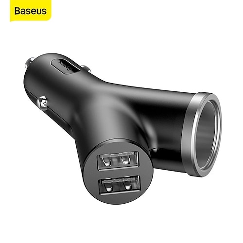 

Baseus 40W Car Charger 3.4A Dual USB 3 in 1 Fast Charge Mobile Phone 12V-24V Car Cigarette Lighting Adapter