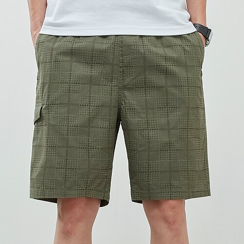 

Men's Swim Trunks Swim Shorts Quick Dry Lightweight Cotton Board Shorts Bathing Suit with Pockets Drawstring Swimming Surfing Beach Water Sports Plaid Summer
