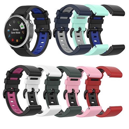 

1 pcs Smart Watch Band for Garmin Approach S60 Fenix 7S / 6S / 5S / 5S Plus Fenix 7/6/5/5 Plus Instinct 2/2 Solar / Solar / Instinct Standard Approach S62 20mm 22mm 26mm Silicone Smartwatch Strap