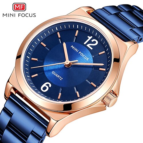 

MINI FOCUS Quartz Watch for Women Analog Quartz Stylish Fashion Waterproof Creative Stainless Steel Alloy Fashion