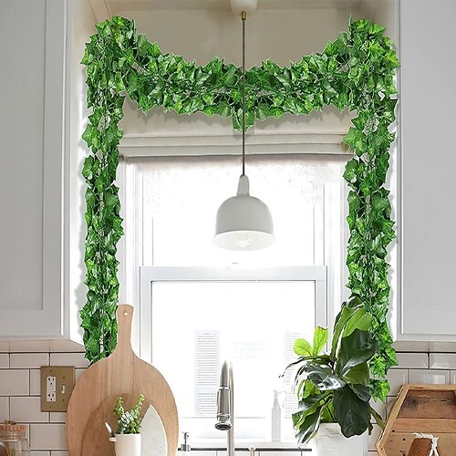 3pcs Artificial Plants Simulated Green Leaf Fake Plants Wall
