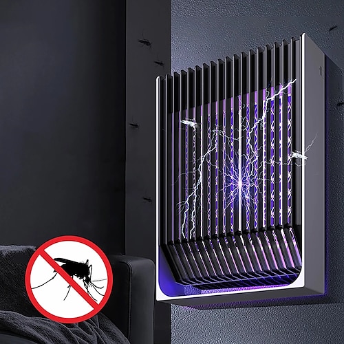 

Bug Zapper Electric Mosquito Fly Insect Trap LED Shock Insect Killer Lamp USB Wall Mount Insect Trap Electric Indoor Bug Zapper UV Light for Home Office Night Lights