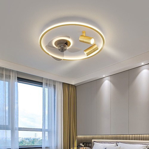 

Ceiling Lights LED Modern Simple Creative Restaurant Lamp Nordic Round Intelligent Spotlight fan Lamp