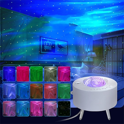 

Projector Lights Aurora Starry Sky Projection Lamp Galaxy LED RGB Child Blueteeth USB Music Player Star Night Light Romantic Projection Lamp Gift