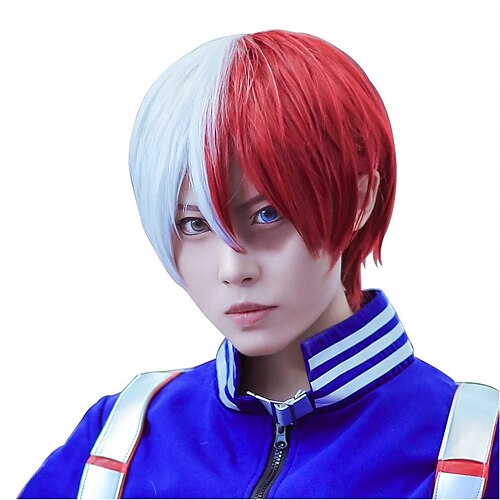 

todoroki pelucas mi héroe academia cosplay amime peluca