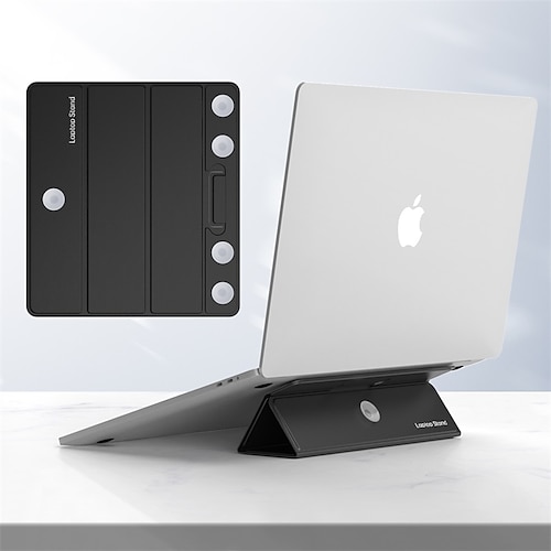 

Laptop Stand for Desk Adjustable Laptop Stand Silicone PU Leather Portable Foldable All-In-1 Laptop Holder Compatible with Kindle Fire iPad Pro MacBook Air Pro 9 to 15.6 inch 17 inch