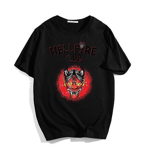 

Inspired by Stranger Things Eleven Hellfire Club T-shirt Anime 100% Polyester Anime Harajuku Graphic Kawaii T-shirt For Men's / Women's / Couple's