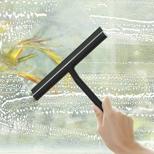 

Shower Squeegee Glass Clean Scraper Washing Wiper Hanger Floor Window Cleaning Household Water Wall Hanging Mirror with Handle Bathroom Mirror Wiper Scraper Glass Cleaning Accessories