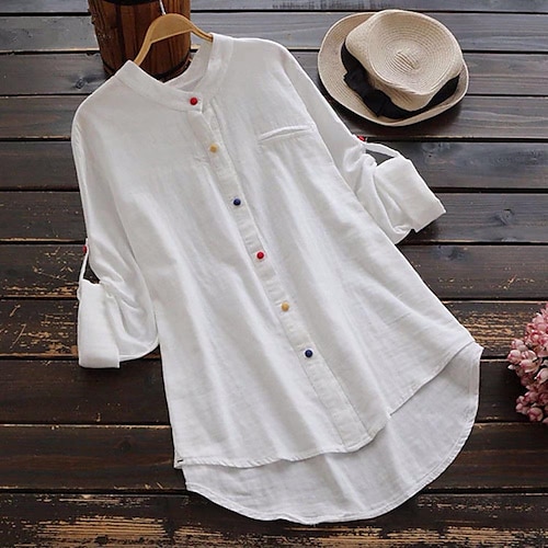 

Shirt Shirt Rust Red White Navy Blue M