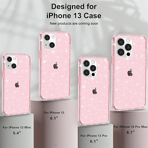 

Phone Case For Apple Classic Series iPhone 13 Pro Max 12 11 SE 2022 X XR XS Max 8 7 Bumper Frame Glitter Shine Soft Edges Glitter Shine TPU PC