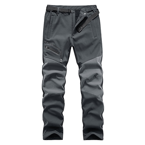 

Men's Hiking Pants Trousers Work Pants Fleece Lined Pants Military Winter Outdoor Thermal Warm Windproof Water Resistant Quick Dry Pants / Trousers Zipper Pocket Black Army Green Hunting Ski