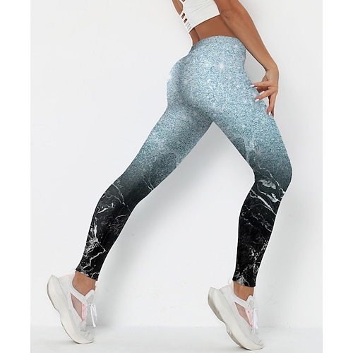

Women's Tights Leggings Green Blue Purple Mid Waist Designer Hip-Hop Athleisure Leisure Sports Yoga Print Stretchy Ankle-Length Tummy Control Graphic S M L XL XXL / Skinny