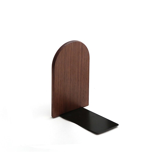 

Book Ends 1 Pair Wood Decorative Bookends Non-Slip Bookends Bookends for School Office Business Easy to Carry Vintage Economy Universal Nonskid Heavy Duty 5.123.154.13 inch