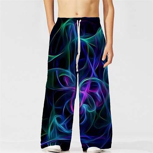 

Kids Boys Pants Graphic Active Drawstring Outdoor 3-10 Years Spring Blue Yellow