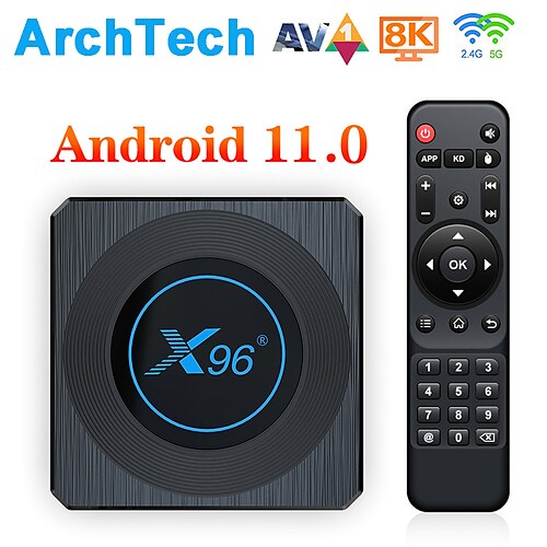 

X96 X4 S905X4 Amlogic Smart RGB Light TV Box Android 11 4G 64G 2G16G Wifi Youtube AV1 Media Player TVBOX 8K Set top box