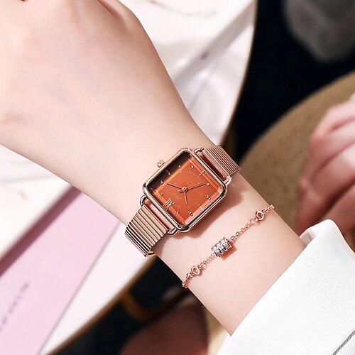 

Quartz Watch for Women Analog Quartz Stylish Luxury Fashion Creative Stainless Steel Stainless Steel Creative / One Year