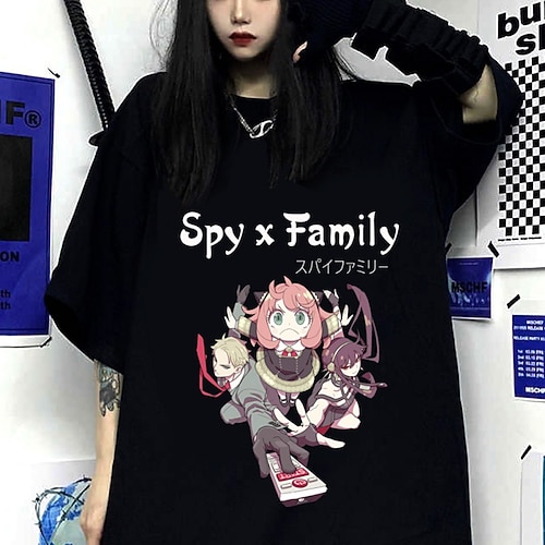 

Inspired by SPY×FAMILY Loid Forger Yor Forger Anya Forger T-shirt Cartoon 100% Polyester Anime Harajuku Graphic Kawaii T-shirt For Men's / Women's / Couple's
