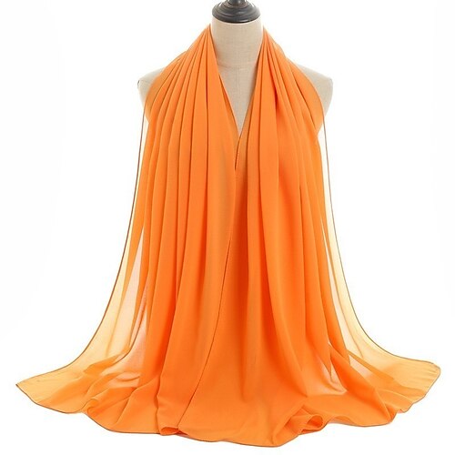 

Women's Scarves Sports & Outdoor Daily Holiday Polyester Chiffon Casual Simple Style Sweet 1 pcs