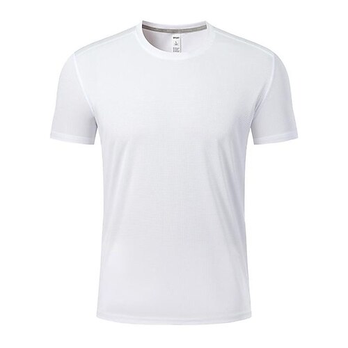 

Men's T shirt Tennis Shirt Breathable Quick Dry Moisture Wicking Short Sleeve T Shirt Regular Fit Solid Color Summer Gym Workout Tennis Running