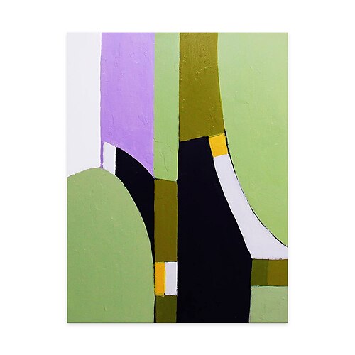 

Handmade Oil Painting Canvas Wall Art Decoration Modern Abstract Green Color Block for Home Decor Rolled Frameless Unstretched Painting