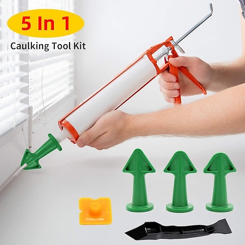 

5-piece Plastic Tip And Shovel Set Multi-angle Scraper Residual Glue Beauty Seam Nozzle