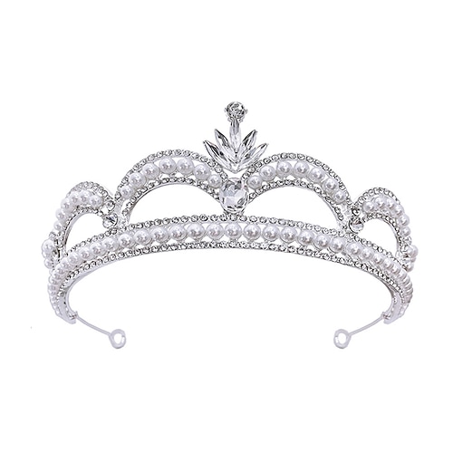 

Bride's Crown Headdress Female Adult Gift Super Fairy Crystal Crown Hair Ornament Wedding Ceremony White Yarn Modeling Accessories