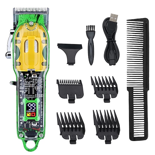 

New Model NG-108 Rechargeable Hair Cutting Machine Hair Clippers Trimmer Transparent Cover White Or Red Base 7300rpm