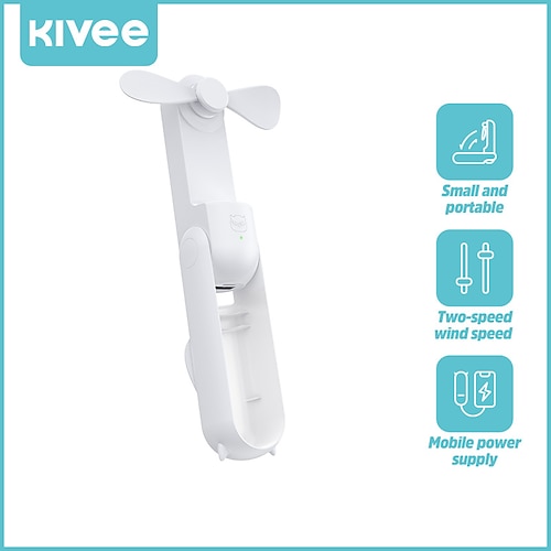

Kivee Usb Mini Fan Draagbare Handheld Elektrische Fans 1200Mah Oplaadbare Quiet Cooling Kantoor Outdoor Reizen Handheld Fans