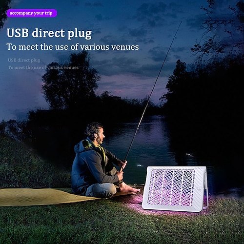 

Bug Zapper Fly Insect Trap Indoor Electric Mosquito Killer Lamp UV USB Rechargeable Vertical Wall Indoor and Outdoor Electric Mosquito Killer Summer Flycatcher