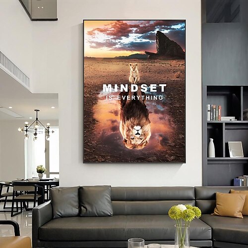 

1 Panel Inkjet Prints Posters/Picture Size Lion Modern Wall Art Wall Hanging Gift Home Decoration Rolled Canvas No Frame Unframed Unstretched Multiple Size
