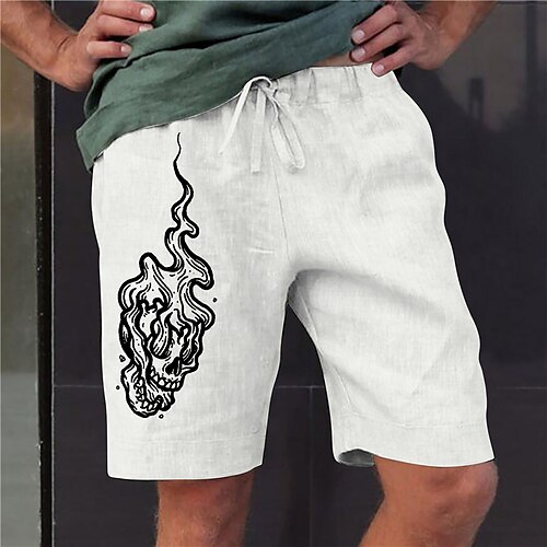 

Men's Designer Classic Style Shorts Beach Shorts Drawstring Elastic Waist Print Short Pants Sports Outdoor Daily Graphic Prints Monster Cotton Blend Comfort Breathable Mid Waist White S M L XL XXL
