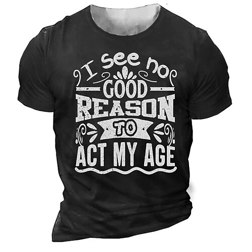 

Men's Unisex T shirt Tee 3D Print Graphic Prints Letter Crew Neck Street Daily Print Short Sleeve Tops Designer Casual Vintage Big and Tall Black Army Green Navy Blue / Summer