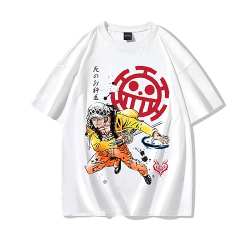 

Inspired by One Piece Trafalgar Law T-shirt Cartoon Manga Anime Harajuku Graphic Kawaii T-shirt For Men's Women's Unisex Adults' Hot Stamping 100% Polyester