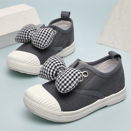 

Girls' Sneakers Sports & Outdoors Casual Comfort School Shoes Canvas Breathability Sporty Look Little Kids(4-7ys) Home Daily Walking Shoes LeisureSports Gray Spring Summer