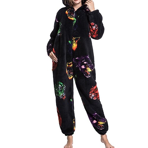 

Women's Pajamas Winter Bodysuits Kigurumi Pajamas Winter Onesies Animal Star Comfort Sweet Home Polyester Hoodie Long Sleeve Pocket Winter Fall Green Light Green / Flannel / Pjs / Geometic