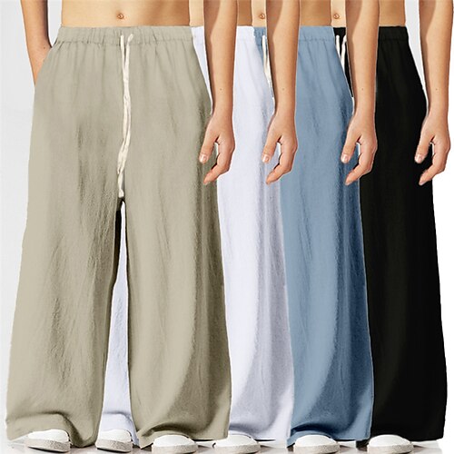 

Kids Boys Pants Solid Colored Active Drawstring Outdoor 3-10 Years Spring Black Blue Khaki