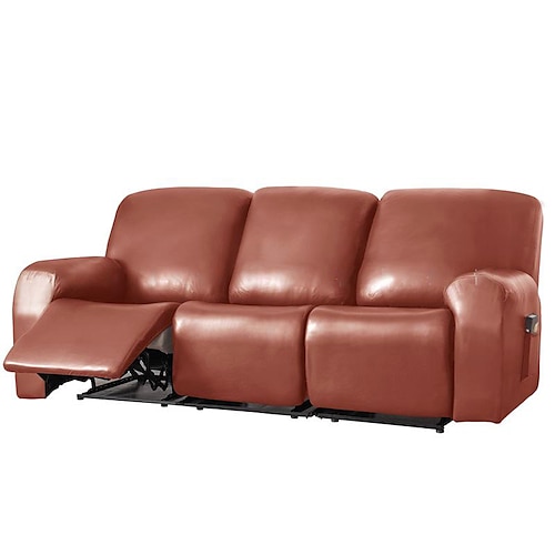 Stretch Faux Leather Sofa Slipcover