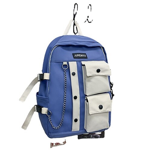

School Backpack Bookbag Solid Solid Color for Student Boys Girls Water Resistant Wear-Resistant Breathable Nylon School Bag Back Pack Satchel 21.42 inch