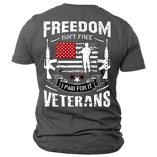 

Men's Unisex T shirt Tee Graphic Letter American Flag Crew Neck Green Blue Gray Black 3D Print Outdoor Street Short Sleeve Print Clothing Apparel Vintage Sports Designer Casual / Summer / Summer