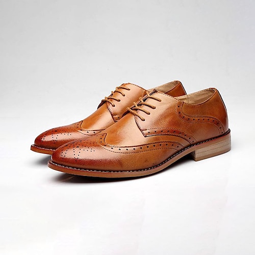 

Men's Oxfords Brogue British Style Carved Casual Shoes Leather Shoes