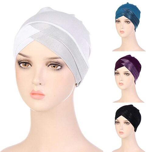 

Dame Turban Hjem Daglig Ensfarvet / almindelig farve polyester Boheme 1 pcs