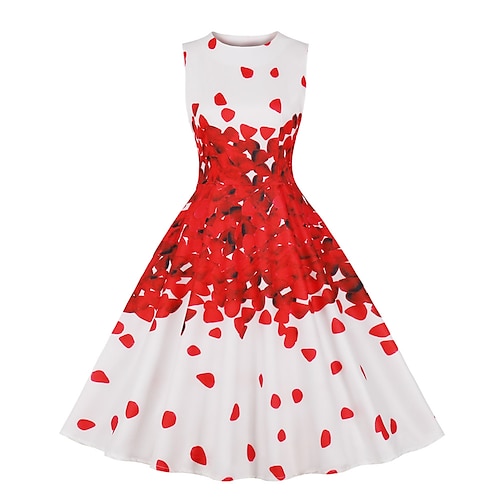 

Dea Ragazza emancipata Vintage Stile anni '50 Hepburn Abito a-line Abito svasato Per donna Con fiocco Costume Vintage ▾ Cosplay Per eventi Formale Cena di famiglia Senza maniche Lunghezza media Da